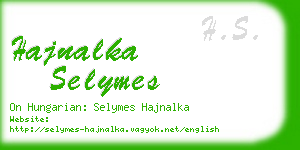 hajnalka selymes business card